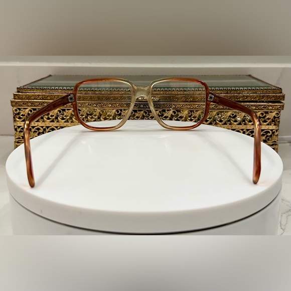 Logo Paris - Rx - Amber Ombré Oversized Vintage Eyeglass Frames - GUC, Unisex - Picture 6 of 16